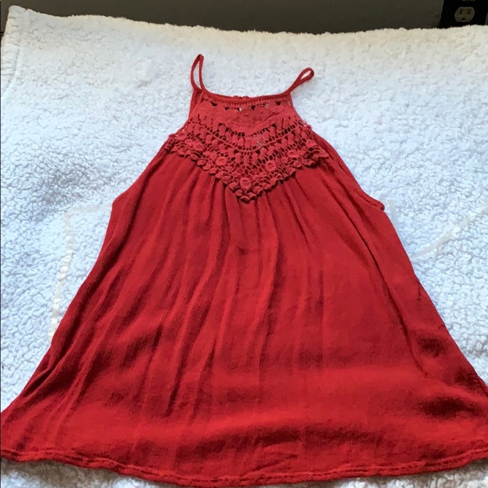 Red tank top